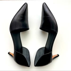 VINCE Women's Claire D'Orsay Black Leather Heels Size 7.5